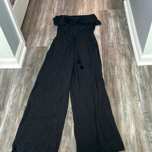 Victoria’s Secret Black Strapless Junpsuit Size Small